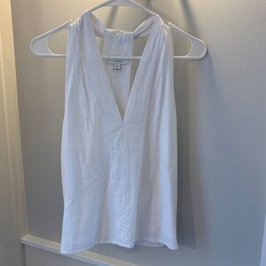 Banana Republic White V-Neck Tank Top